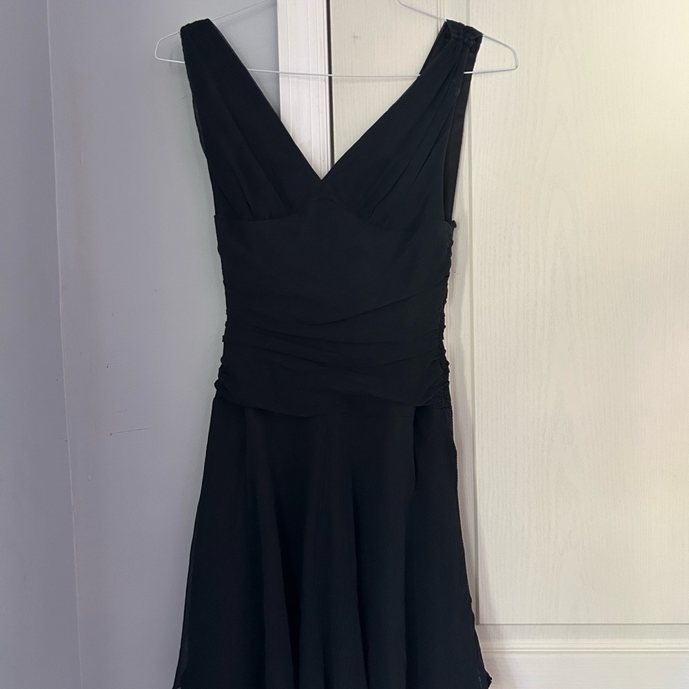 Express Black Sleeveless V-Neck A-Line Dress